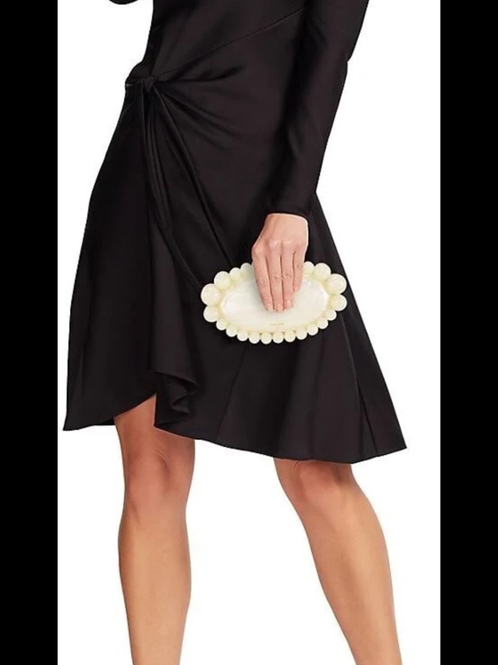 Cult Gaia Jaya Ivory Acrylic Clutch Pearl Handle Rare Worn Once - Picture 2 of 5